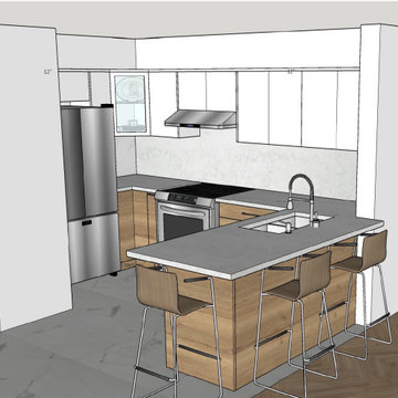 Thronhill condo kitchen