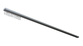 Trax Ceiling Mounted Track Shower Rod Fits 60" Tub or Shower, Brushed Aluminum