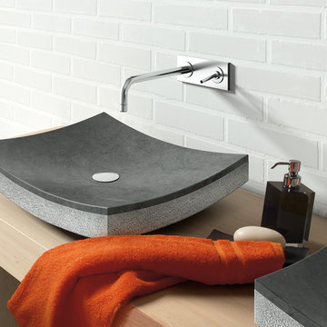 Stone Arrecife Black Contemporary Natural Stone Sink