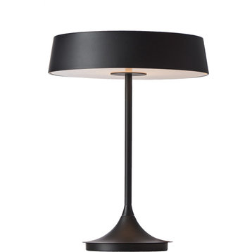China Led Table Lamp, Matt Brass, Black