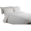 600 TC Duvet Cover with 1 Fitted Sheet Striped White, Twin