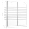 vidaXL Bathtub Shower Door Folding Bathtub Door Tub Enclosure Tempered Glass