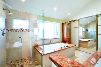 Inspiration for a contemporary bathroom remodel in Los Angeles
