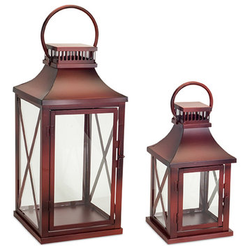 Lantern, 2-Piece Set, Red