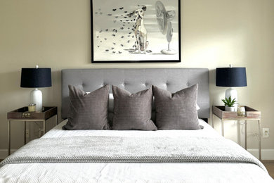 Example of a beach style bedroom design in Charlotte
