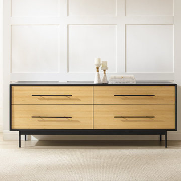 Santa Cruz 4 Drawer Double Dresser, Wheat