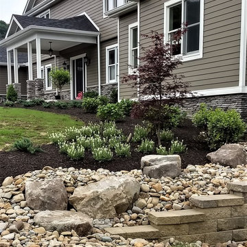 Front Entry Landscape, Walkway, & Driveway