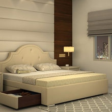 Shop Upholstered Fabric Beds Online India from Wooden Street