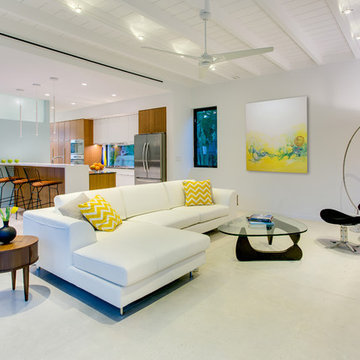 Contemporary Living Area with Open Layout — Hudson Bayou Sarasota