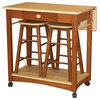Chelsea Home Sunny Server with Barstools in Maple and Cherry