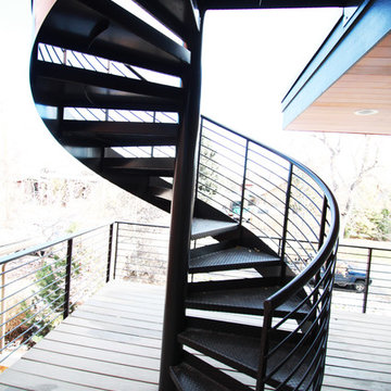 Vine Street-Exterior Spiral Staircase