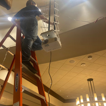 Projector and Screen Install for HOA Building.