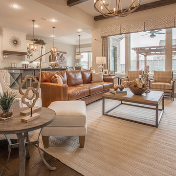 Windows complement open floor plan in living room