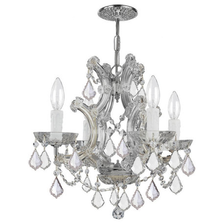 Maria Theresa 4 Light Spectra Crystal Chrome Mini Chandelier