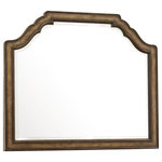 Pulaski Furniture - Revival Row Landscape Mirror - Add a touch of sophistication to your bedroom with the Revival Row Landscape Dresser Mirror. Intricate and ornate carvings on the frame showcase French and English elements, while the beveled mirror creates a sense of openness to the room. Unique and visually appealing, this mirror exudes timeless charm and becomes a focal point in any living space.