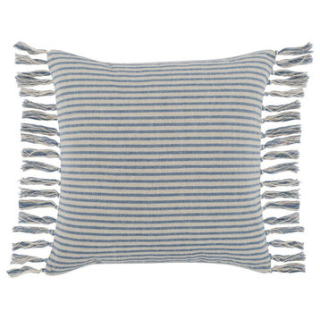 Benny 20 Square Throw Pillow, Blue Natural