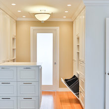 a walk in closet with no walls
