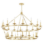 Hudson Valley Lighting - Allendale 28-Light Chandelier, Aged Brass - Features: