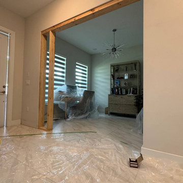 Quadro 4113 Ginger Ash, double barn doors with silver hardware