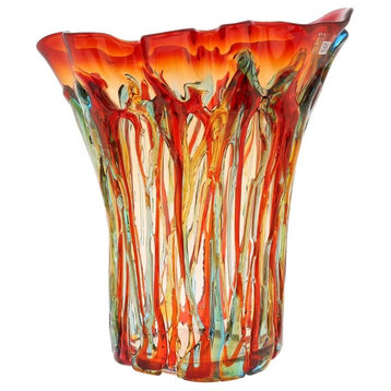 GlassOfVenice Murano Glass Mars Abstract Art Vase