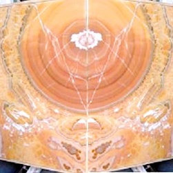 Arancione Onyx bookmatched - Vanity Tops And Side Splashes