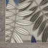 Nourison Aloha 6' x 9' Grey/Blue Outdoor Indoor/Outdoor Rug Polypropylene