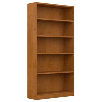 Universal Tall 5 Shelf Bookcase in Natural Cherry - Engineered Wood