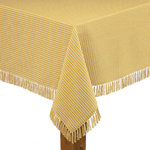 Lintex Linens - Homespun Fringed 100% Cotton Tablecloth, Gold, 60"x102" - The traditional Homespun Check Woven Tablecloth with its checked pattern and fringed edges adds a touch of elegance to your table. 100% Woven Cotton. Wide array of colors and sizes make it the optimum choice for all of your dining needs.