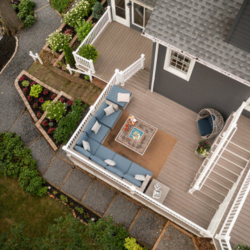 Azek Vintage Collection Multi Level Deck and Pergola