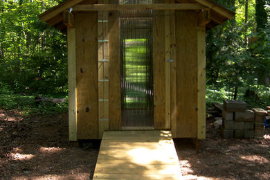 Inspiration for a mid-sized modern detached garden shed remodel in Other