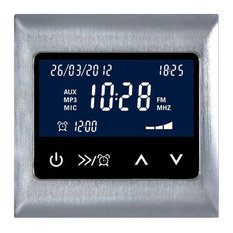 RetroTouch 2x25W Aluminium Metal Audio System, Brushed Chrome