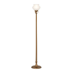 Robert Abbey - Robert Abbey Seeded Glass Shade Seine Floor Lamp - Floor Lamps