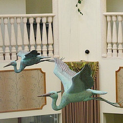 Flying Herons - Sculptures