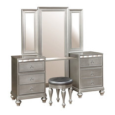 50 Most Por Traditional Bedroom And Makeup Vanities For 2018 Houzz Lifestyle Dutchess Vanity With Tri Fold Mirror And Stool Bedroom Makeup Vanities