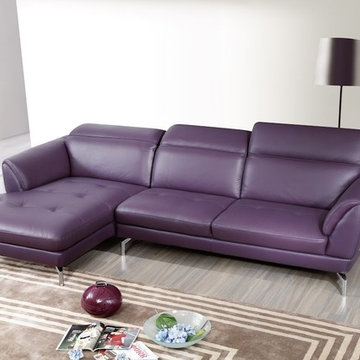 Orchard Sectional Sofa in Purple Leather