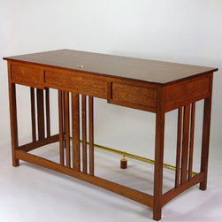 Quartersawn White Oak Mission Stand Up Desk - Desks And Hutches