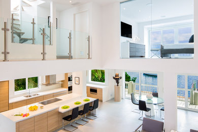 Inspiration for a contemporary kitchen remodel in Miami