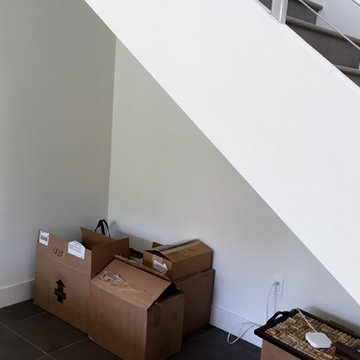 Under the Stairs Space Before  Los Angeles Home Wine Cellar Installation Los Ang