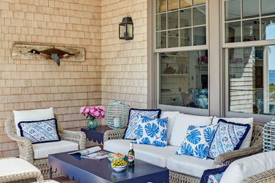 Inspiration for a coastal porch remodel in Boston