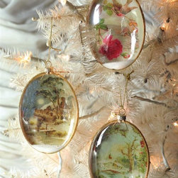 Snowy Cottage Ornaments (Set of 3) - Christmas Ornaments