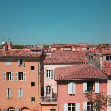 Vue de la cuisine sur les toits