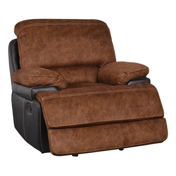Trailblazer Pecan Microfiber Glider Recliner