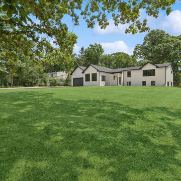 Expansive Backyard & Refined Modern Farmhouse Exterior