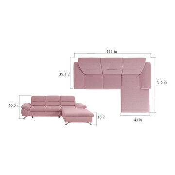 European sectional sleeper sofa NINO
