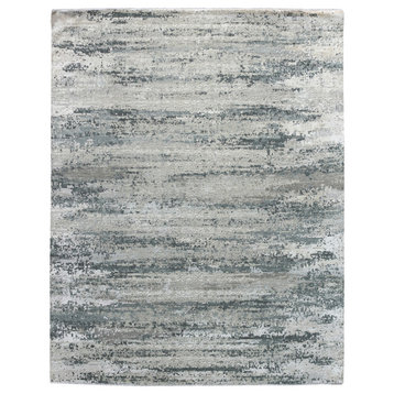 Amer Rugs Mystique MYS-47 Silver Gray Hand-knotted - 2'x3' Rectangle Area Rug