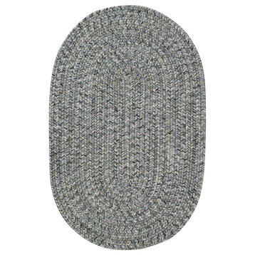 Capel Sea Pottery Smoke 0110_300 Braided Rugs - 3' X 5' Oval