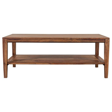 Porter Designs Fall River Solid Sheesham Wood Coffee Table - Natural.