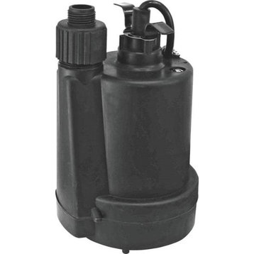 Superior Pump 91250 Thermoplastic Submersible Utility Pump, 1/4 HP