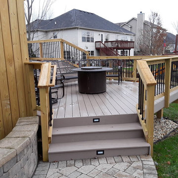 Multi Level Timber Tech Deck by Aurora, IL Deck Designer