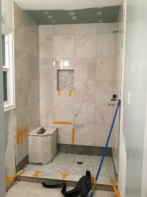 What Color To Paint My Bathroom Wall Shower Next To The Shampoo Cubby Tiles That Don T Have Such A Strong Tinge Our New Vanity Is Light Grey What Color Should I Paint Walls